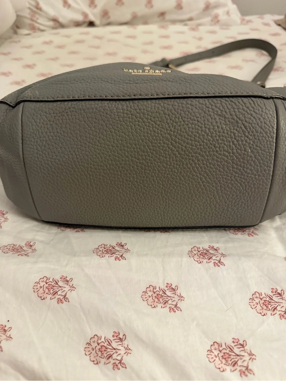 kate spade Pebbled Leather Shoulder Bag in Gray